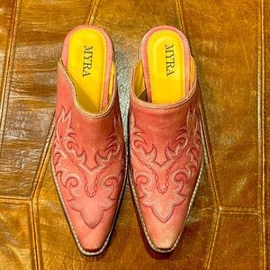 Pink Western Myra mules
